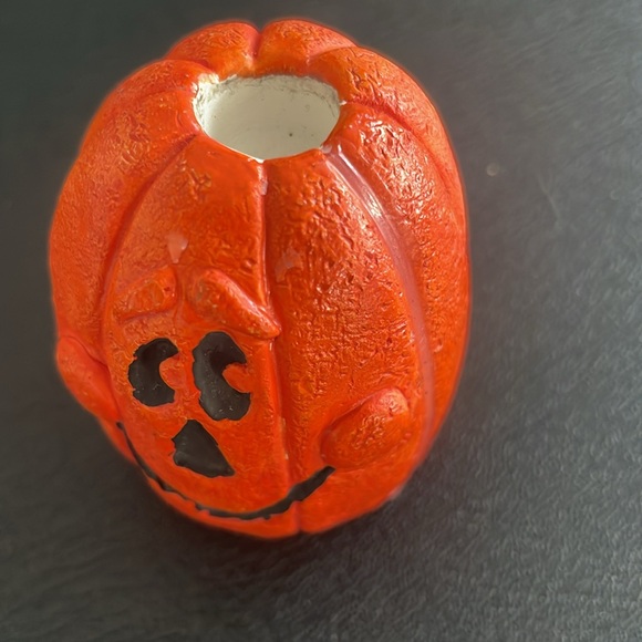 Ceramic Pumpkin Candle Stick Holder - Halloween Decoration - Picture 9 of 10